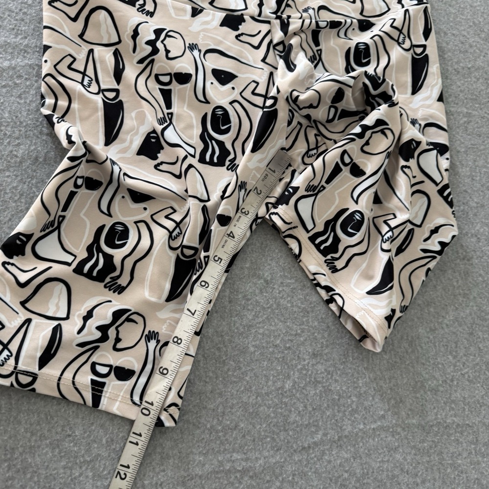 Dazey LA Cream‎ Black Abstract People Biker Shorts Minimalist Womens XL - Picture 10 of 10